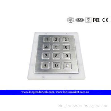 Rugged Metal Numeric Keypad With 12 Short-Travel Keys Panel